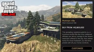 GTA Online - Richman Villa [4K] Buying The Most Expensive Mansion (A Safehouse In The Hills DLC)