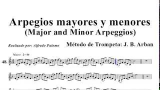 Arpegios Mayores y Menores N&ordm;48(Major and Minor Arpeggios) M&eacute;todo de Trompeta Arban