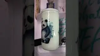 Kleenex glitter mason jar Dispenser  ￼