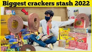 BIGGEST DIWALI STASH 2022 | 10,000 वाली लड़ी का धमाका 💣। DIFFERENT TYPES OF CRACKERS | diwali 2022