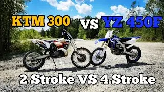 Двухтактный двигатель против четырёхтактного &mdash; гонки KTM 300 и Yamaha YZ 450F / Сравнение