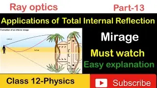 Mirage| Applications Of Total Internal Reflection| Optics| Unit 6|12th Physics Term 2| #KineticMinds