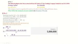 10. Chapter No. 2: Bonus Shares & Right Shares (Question No. 1) with Usman Ghani