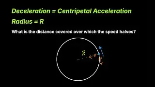 Circular Motion Problem - Deceleration Equals Radial Acceleration