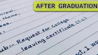 Application for college leaving certificate (CLC-T.C) after graduation -- application in English