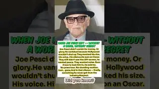 Why Joe Pesci Vanished From Hollywood