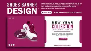 Adidas Shoes Web Banner Design in Photoshop - Photoshop Tutorials