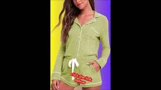 Aamikast Womens Pajama Sets Button Down Long Sleeve Sleepwear Soft 2 Piece Pjs Lounge Set
