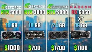 RTX 5080 vs RTX 3080 vs RTX 4090 vs RX 6950 XT | Test in 6 Games