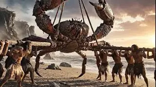 2 3 Million Years Ago Homo habilis Faces the Giant Crab &ndash; A Prehistoric Figure
