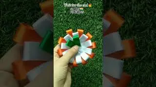 DIY tricolor ribbon badge🇮🇳#independencedayspecial #viral #diybadges #trendingvideo