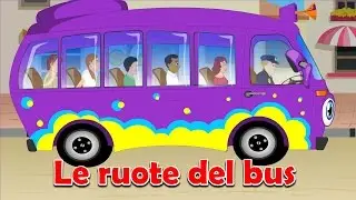 Le ruote del bus | Wheels on the bus in Italian | Canzoni per bambini