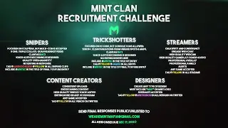 Mint Clan Recruitment Challenge! [CLOSED]