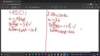 Mətni informasiyanın kodlaşdırılması ASCİ,Unicode məsələləri