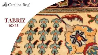 Allover Design Red Persian Rug  10 x 13 Tabriz Rug