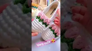 New crocheted sandals for summer 🌞#crochet #sandals #handmade #diy #yarn #tulips #stitch #fyp #shoe