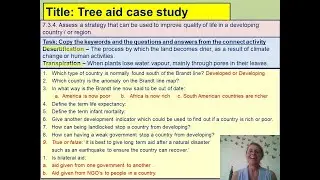 Y7 L6 Tree Aid Case Study