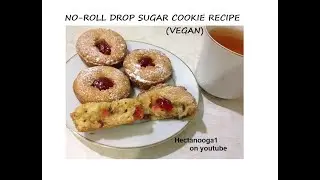 Sugar Cookies recipe, one bowl, no roll, drop cookies, vegan Christmas Cookies