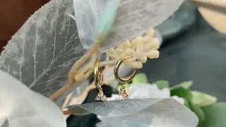 peishang jewelry AE603 Triangle Pendant Hoop Huggies Earrings