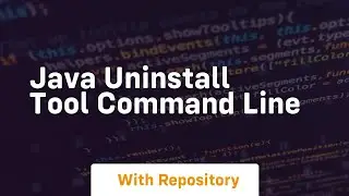 java uninstall tool command line