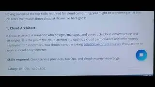 Top job roles with cloud computing skills