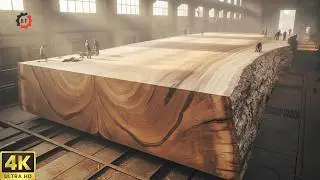 Extreme Giant Wood Processing | A 60-Year-Old Craftsman Cutting Massive Logs
