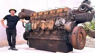 Engine Restoration Mastery 😲 | Genius Boy Rebuilds Weichai Engine