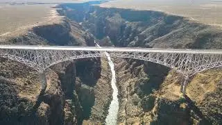 Taos Gorge Bridge in Taos, New Mexico | DJI Mavic | March 2022 | 4K