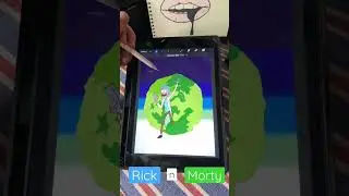 Recreating a Rick n Morty poster #procreate #iPad #design