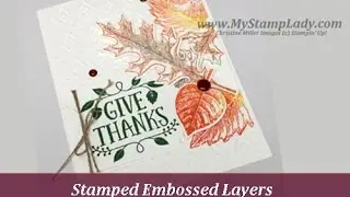 Stamped Embossing With Vintage Leaves