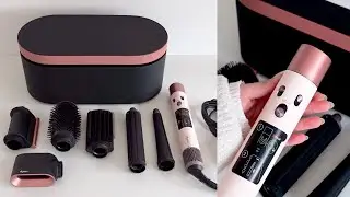 unboxing the dyson airwrap i.d. 🤍 | setup, attachments & first impressions (ceramic pink)
