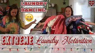 EXTREME LAUNDRY MOTIVATION #2 | EXTRA LARGE LAUNDRY ALL DAY WITH ME!!  💜👖🩳👗🥼