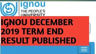December 2019 IGNOU result published