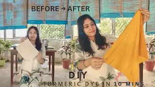 How to Dye Fabric Naturally with Turmeric | Quick 10-Minute DIY Eco-Friendly Tutorial