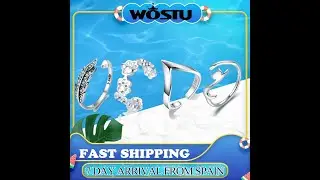 WOSTU 100% 925 Sterling Silver Sticky Cat with Long Tail Finger Ring Women Ring Adjustable