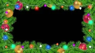 Christmas Frame Animation | Merry Christmas and Happy New Year Frame Black Screen Motion Background