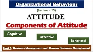 Components of Attitude| Attitude in Organisational Behaviour| Business Management & HRM| NTA-UGC NET