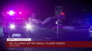 Small plane crashes in Castle Rock, temporarily shutting down traffic north of Cedar Hill Cemetery