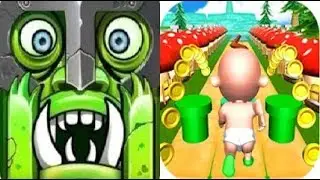 Running Lost Castle vs Temple Baby Run
