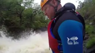 Canyoning Inchree in spate in July 2017