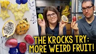 Krocks пробуют: ещё больше странных фруктов! (Дегустация драконьего фрукта, карамболы и опунции)