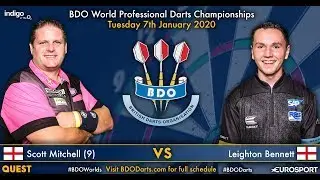BDO World Darts Championship 2020 Round 2 Scott Mitchell vs Leighton Bennett Part2 2020 01 07 HUN