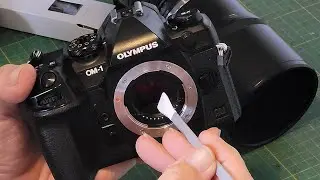 Olympus OM-1 sensor cleaning. Just a few minutes and the spots are gone Amazon 4/3 cleaning kit $20.