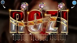 How To Make New Colorful Glass Font With Color Gold In Ps Touch PixelLab 2023 - Zarraq Creation