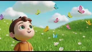 Seven Little Butterflies Flutter By | Colorful Butterfly Counting Song for Kids | Fun Learning Rhyme