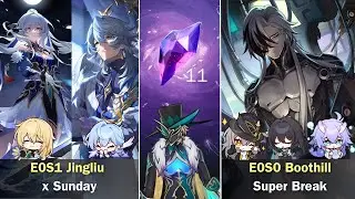 E0S1 Jingliu x Sunday & E0S0 Boothil Super Break | Memory of Chaos 12 | Honkai: Star Rail 2.7