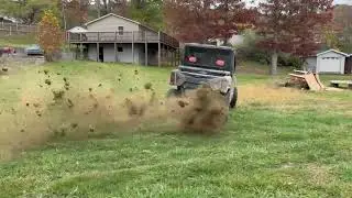 Doing donuts in a Kawasaki Ridge! 