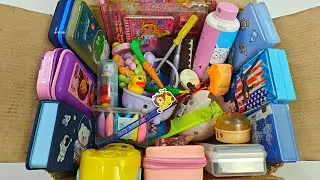 My Stationery Collection From The Box - Bottle Pencil Box, School Stationery, Crayons, Pen, Pencil