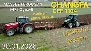 CHANGFA CFF 1104 i MASSEY FERGUSON 6475 Oranje | plowing