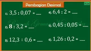 Dijamin Bisa‼️Pembagian Desimal #desimal